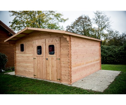 Abri Dommar, Douglas Madriers 28mm, 4.20 x 4.50m, 18.90m²