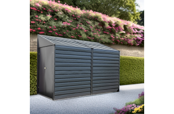 Double Abri, métal, ouverture latérale, 1.20 x 2.90m, 3.50m²
