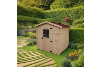 Abri Alpina, Epicéa madriers 20mm avec plancher, 2.0 x 2.0 m, 4.00 m²