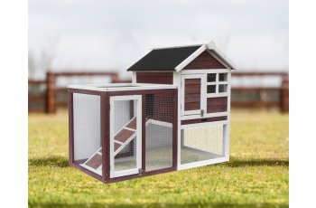 Poulailler bicolore standard bi-corps, Bois, 1.22 x 0.63m, 0.62m²