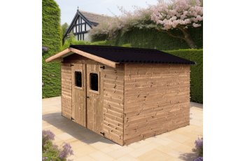 Abri Thiers, THT Madriers 19mm, 3.40 x 3.50m, 12m²
