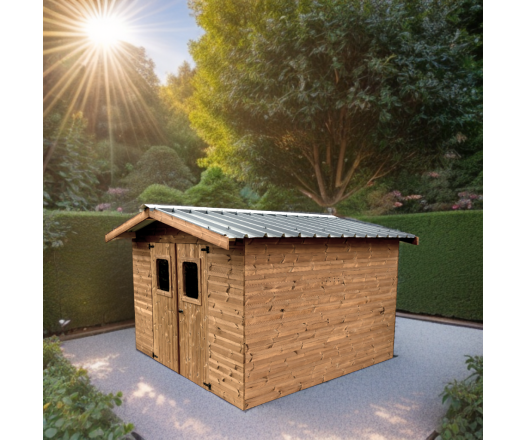 Abri Thermabri, THT Madriers 28mm, 3.40 x 3.60m, 12.30m²