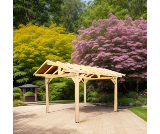 Carport Karpa, Epicéa du nord section 120 x 120mm, 3.00 x 3.60m, 17.50m²