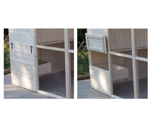 Poulailler très grande taille XXL, Bois, 1.75 x 2.68m, 4.69m²