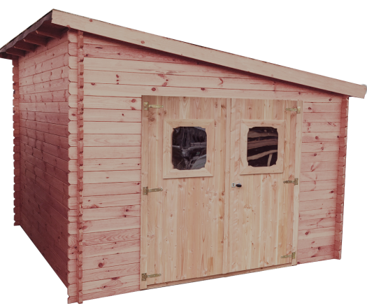 Abri Danube, Douglas Madriers 28mm, 3.15 x 3.15m, 10.00m²