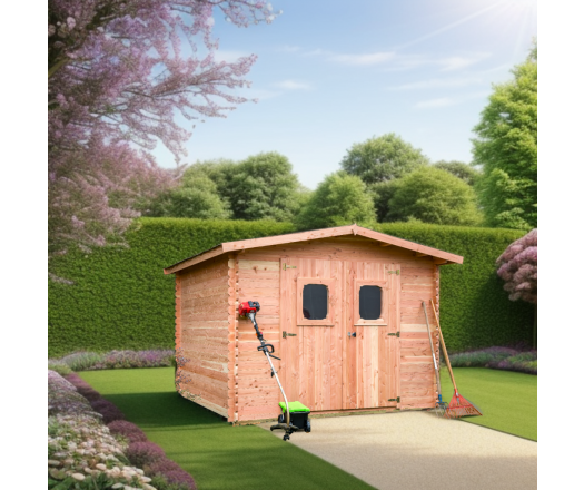 Abri Dommar, Douglas Madriers 28mm, 3.30 x 3.30, 10.90m²