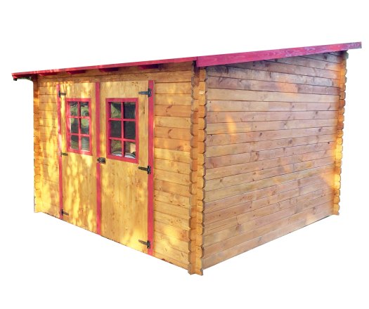 Abri Lavan, Epicéa Madriers 28mm, 3.00 x 3.30m, 10.00m²