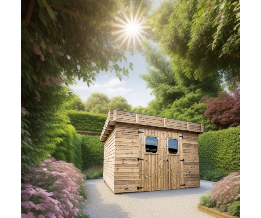 Abri Thizy, THT Madriers 19mm, 3.40 x 3.40m, 11.50m²