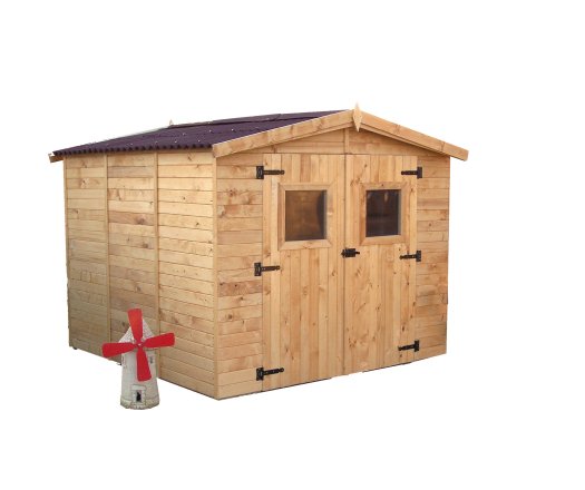 Abri Eden, Epicéa panneaux 16mm, 2.40 x 2.40m, 7.20m²