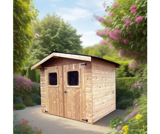 Abri Thiers, THT Madriers 19mm, 2.80 x 2.70m, 7.50m²