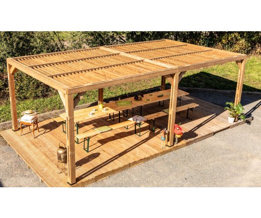 Pergola Thermauvent avec ventelles, THT, 3.50 x 6.20m, 21.70m²
