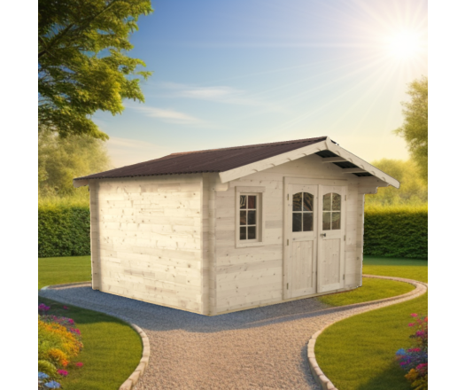 Abri Nancy, Epicéa Madriers 42mm, 3.65 x 3.50m, 12.70m²