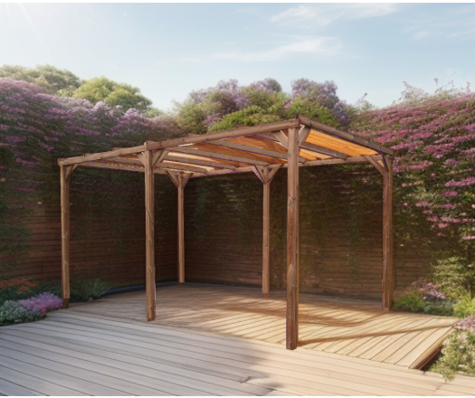 Pergola Thonon, THT  sans couverture, 3.00 x 5.00 m, 15.00m²