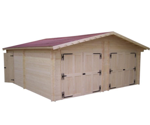 Garage Vendome, Epicéa Madriers 60mm, 6.30 x 6.60m, 42m²