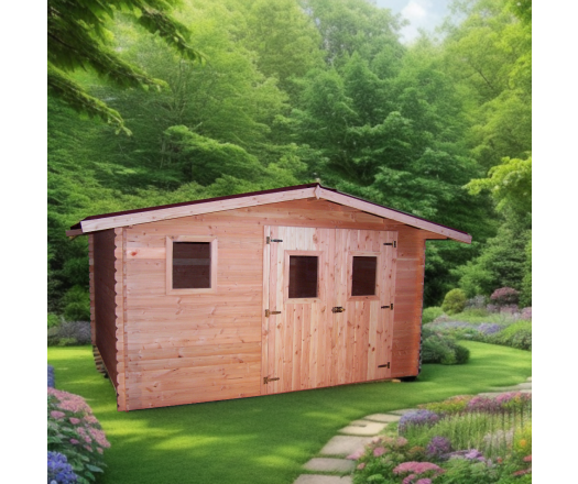 Abri Dublin, Douglas Madriers 28mm, 4.00 x 4.00m, 16.00m²