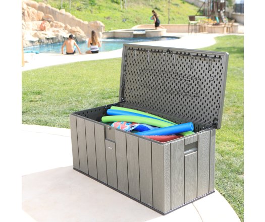 Coffre de jardin, résine, 1.50m x 0.71m, 1.00m²