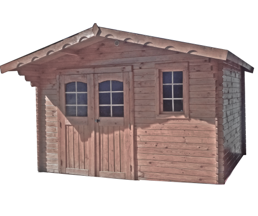 Abri Donzy, Epicéa Madriers 28mm, 3.60 x 3.60, 13.20m²