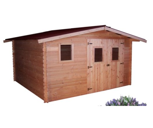 Abri Dublin, Douglas Madriers 28mm, 4.00 x 4.00m, 16.00m²