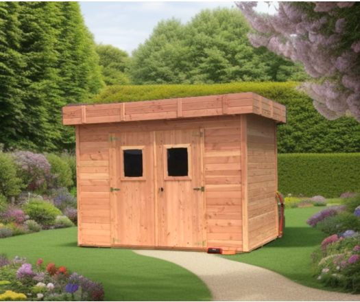 Abri Dinan, Douglas Madriers 28mm, 3.40 x 2.35m, 8.00m²