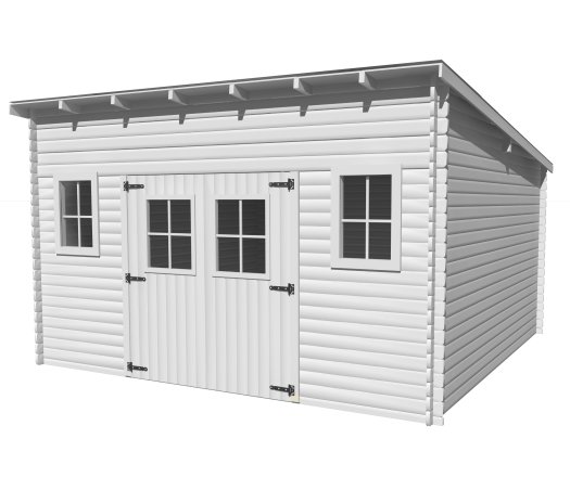 Abri Lavan, Epicéa Madriers 28mm, 4.00 x 4.30m, 17.30m²