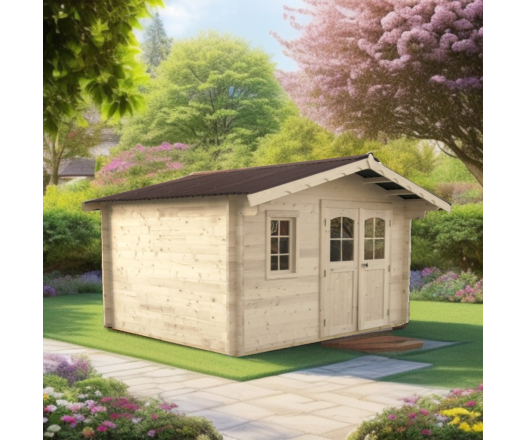 Abri Nancy, Epicéa Madriers 42mm, 3.65 x 3.50m, 12.70m²