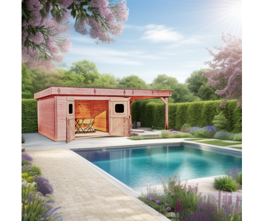 Abri Dinan, Douglas Madriers 28mm, 7.10 x 4.10m, 29m²