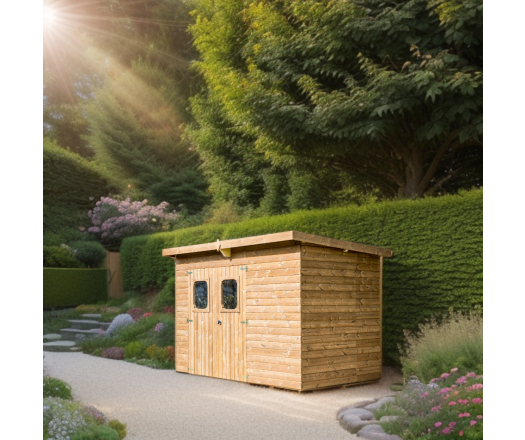 Abri Theora, THT panneaux 19mm, 3.30 x 2.20m, 7.40m²