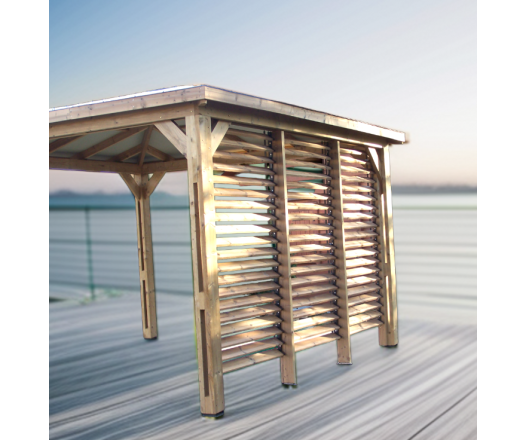 Pool House Blueterm,  THT avec toiture ACP, 3.50 x 3.50 m, 12.25m²