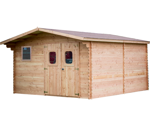 Abri Dommar, Douglas Madriers 28mm, 4.00 x 5.00m, 20m²