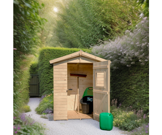 Abri Eden, Epicéa panneaux 16mm, 1.80 x 1.90m, 3.40m²