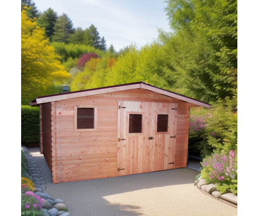 Abri Dublin, Douglas Madriers 28mm, 4.00 x 4.00m, 16.00m²