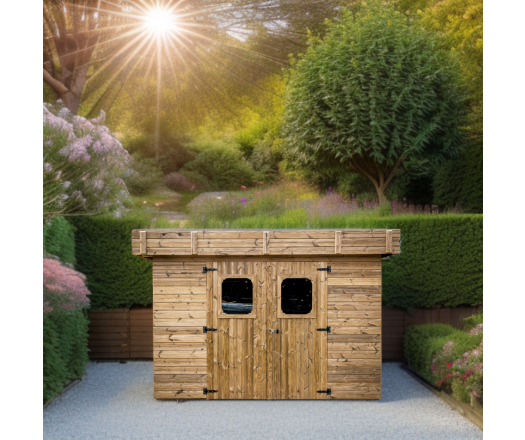 Abri Thizy, THT Madriers 19mm, 3.40 x 3.40m, 11.50m²