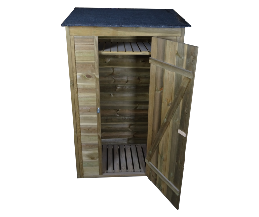 Abri de jardin mural, Bois avec traitement autoclave, 1.10 x 0.65 m, 0.70m²