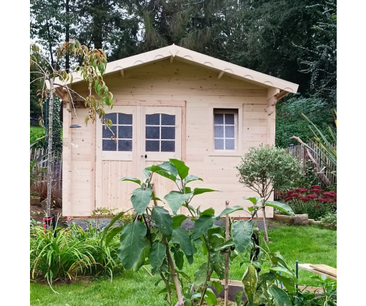 Abri Natura, Epicéa madriers 42mm, 3.60 x 4.30m, 15.70m²