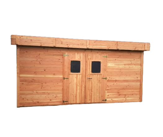 Abri Dinan, Douglas Madriers 28mm, 4.10 x 4.10m, 16.90m²