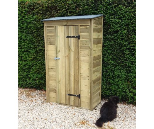 Abri de jardin mural, Bois avec traitement autoclave, 1.10 x 0.65 m, 0.70m²
