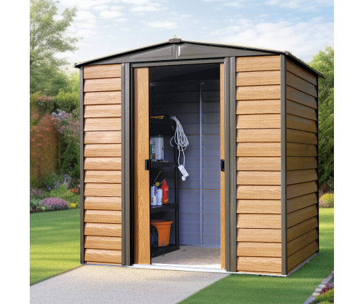 Abri Métal, imitation bois, 1.90m x 1.50m, 2.80m²