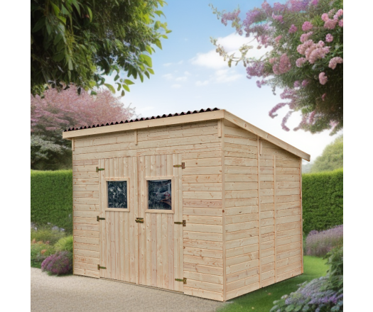 Abri Candela avec plancher,  Epicéa panneaux  16mm,  3.00 x 2.20, 6.60m²