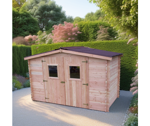 Abri Dublin, Douglas Madriers 28mm, 3.20 x 3.00, 9.90m²