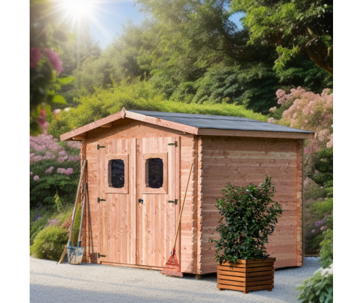 Abri Dommar, Douglas Madriers 28mm, 2.90 x 2.20m, 6.33m²