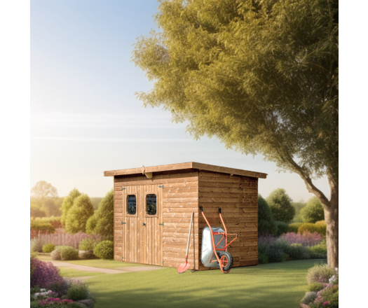 Abri Theora, THT panneaux 19mm, 3.40 x 2.20m, 7.35m²