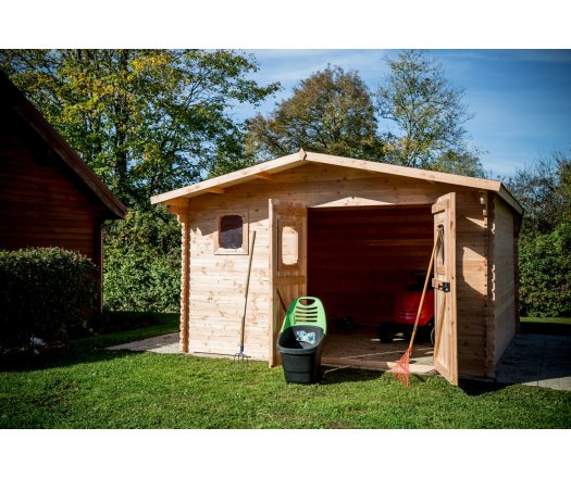 Abri Dommar, Douglas Madriers 28mm, 3.80 x 4.00, 15.30m²
