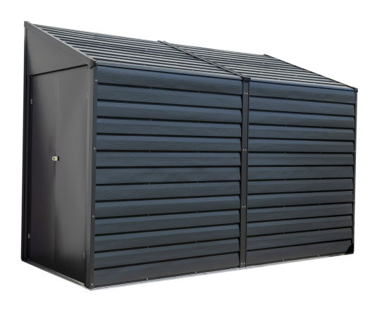 Double Abri, métal, ouverture latérale, 1.20 x 2.90m, 3.50m²