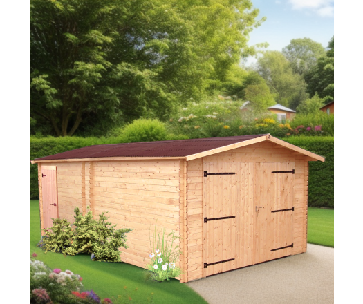 Garage Denis, Douglas Madriers 28mm, 3.50 x 5.40m, 19.00m²