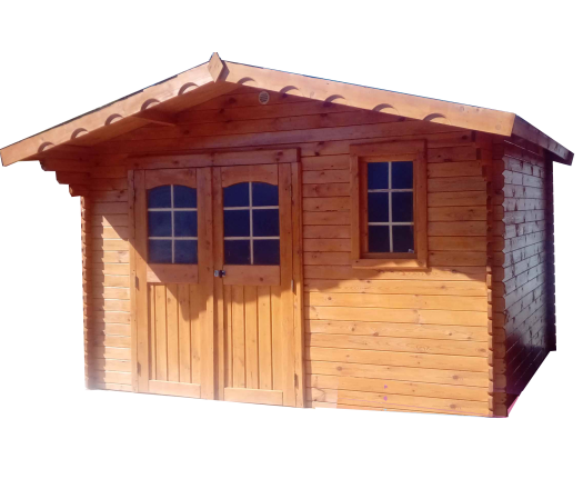 Abri Donzy, Epicéa Madriers 28mm, 3.60 x 3.60, 13.20m²