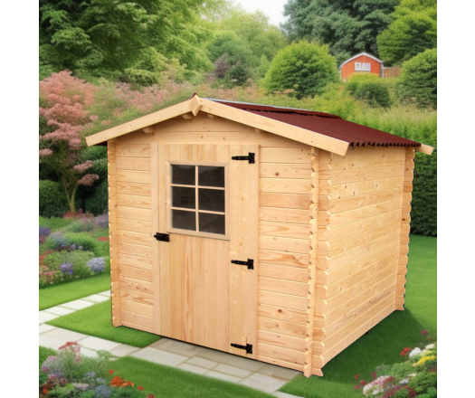 Abri Vaduz, Epicéa madriers 28 mm, 2.10 x 2.00m, 4.30 m²