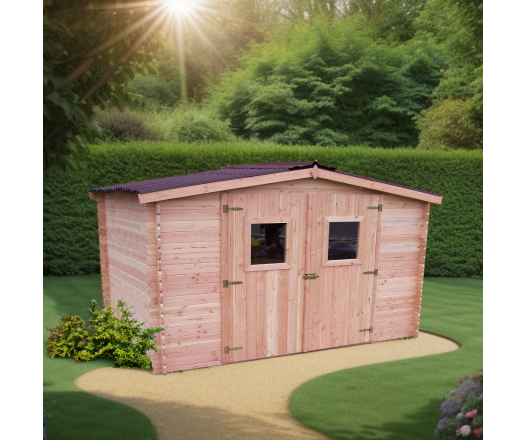 Abri Dublin, Douglas Madriers 28mm, 3.20 x 3.00, 9.90m²