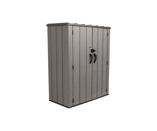Armoire de rangement, résine, imitation  bois, 1.40m x 0.70m, 1.00m²
