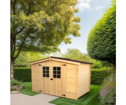 Abri Alpina, Epicéa Madriers 20mm, 3.10 x 1.90m, 5.90m²