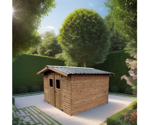 Abri Thiers, THT Madriers 19mm, 3.40 x 3.50m, 12m²